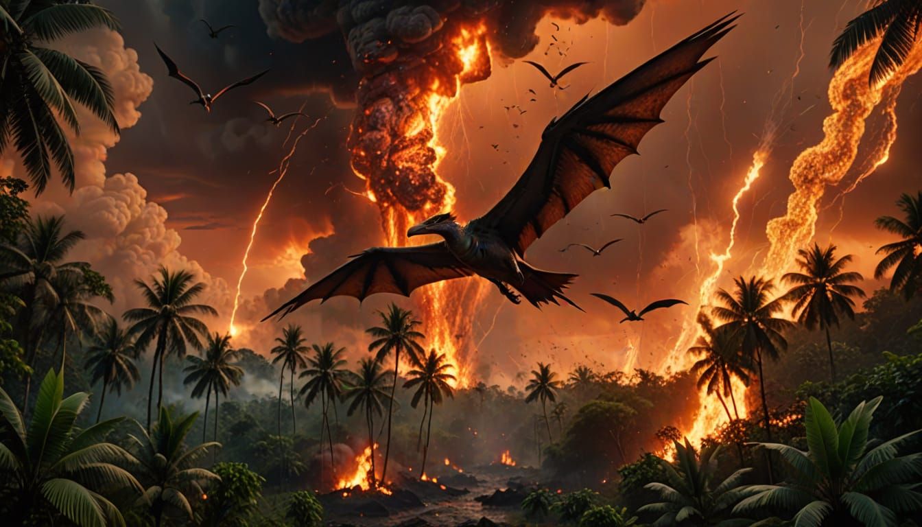 And the end came swiftly - Jurassic End  by @Shakaama