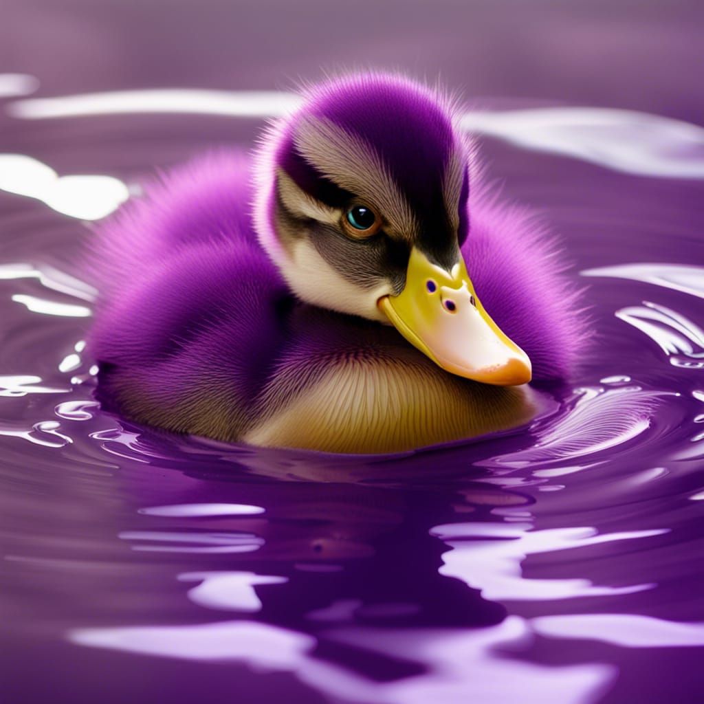 Purple baby duck