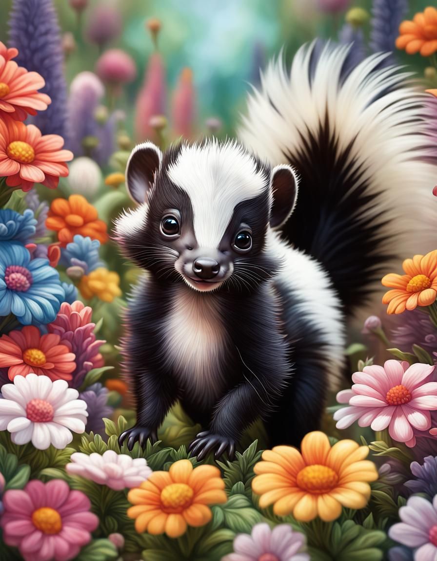 Baby Skunk 🦨   by @Rose