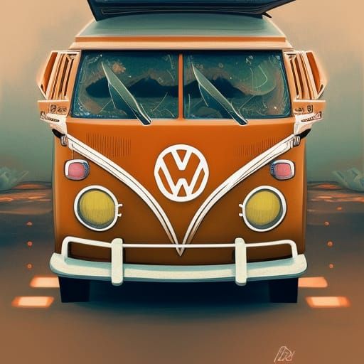 VW Bus - AI Generated Artwork - NightCafe Creator