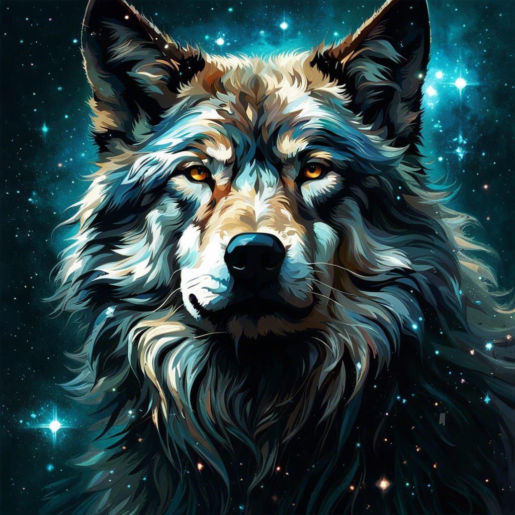 Celestial Wolf - User on NightCafe Creator - NightCafe Creator