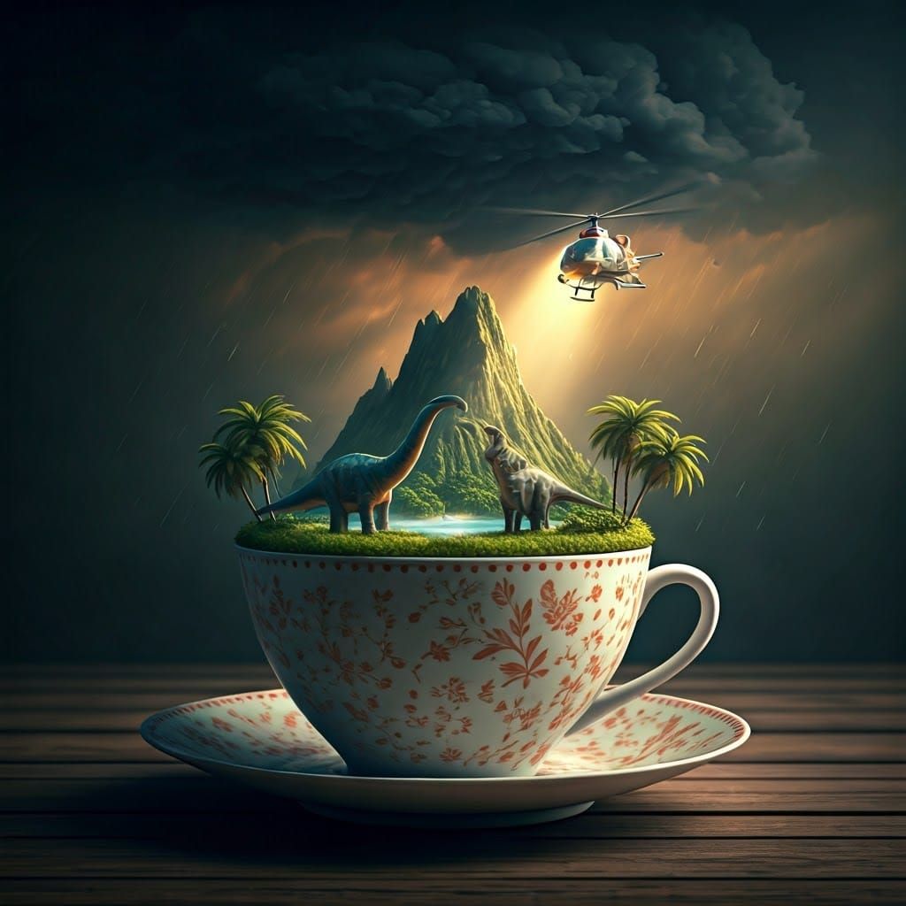 Island Teacup Rescue: Dinosaurs in a Miniature World