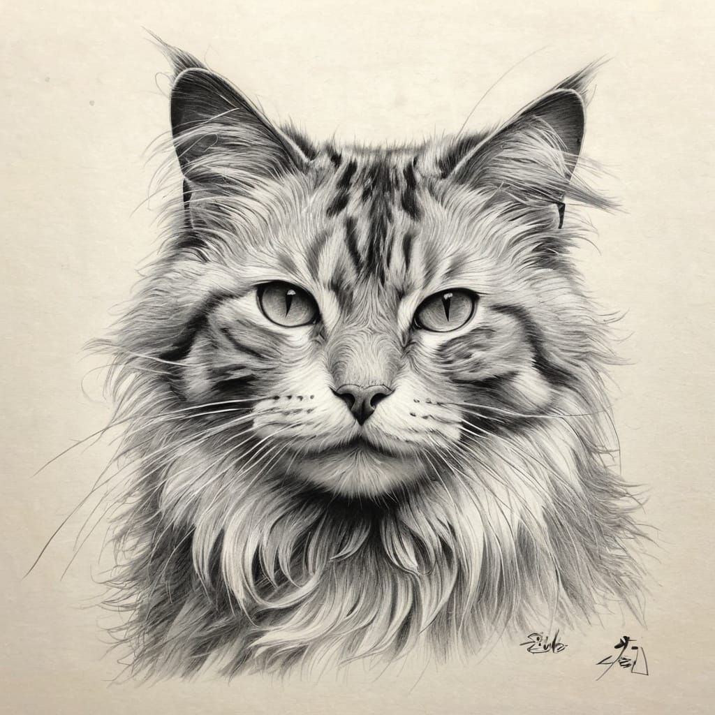 Masterpiece Monday: Charcoal Cat