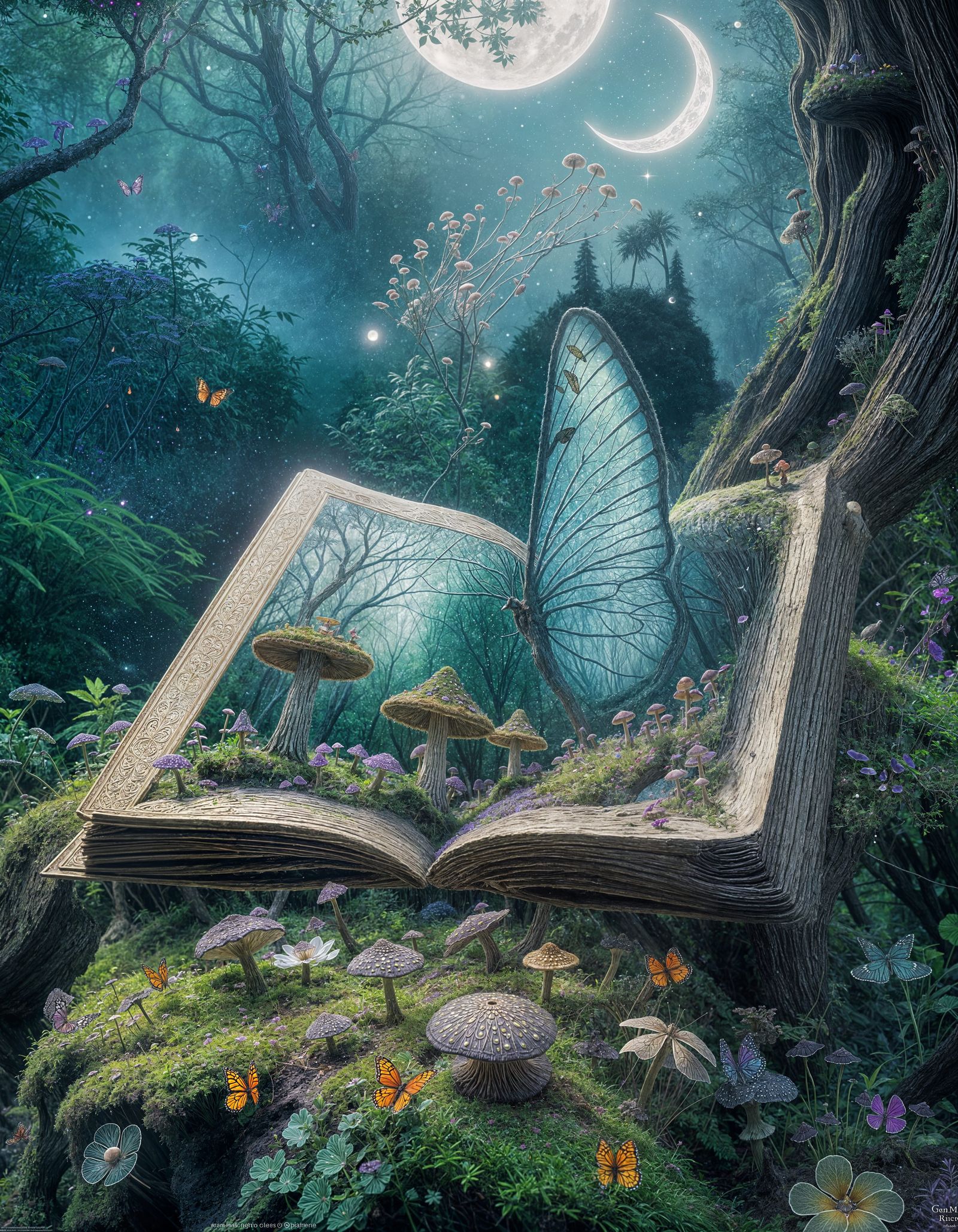 Book of life at moonlight   by @Vzigg