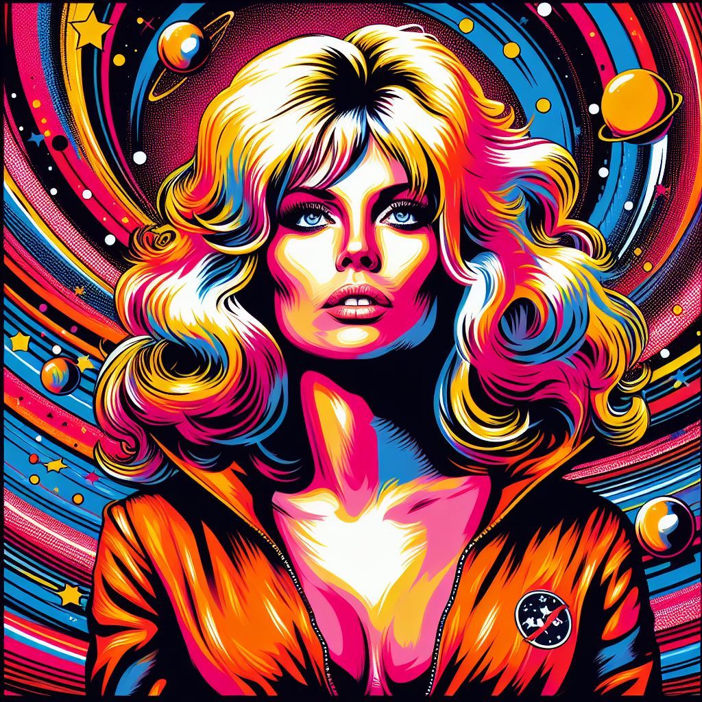 Pop art portrait of Barbarella - AI Generated Artwork - NightCafe Creator