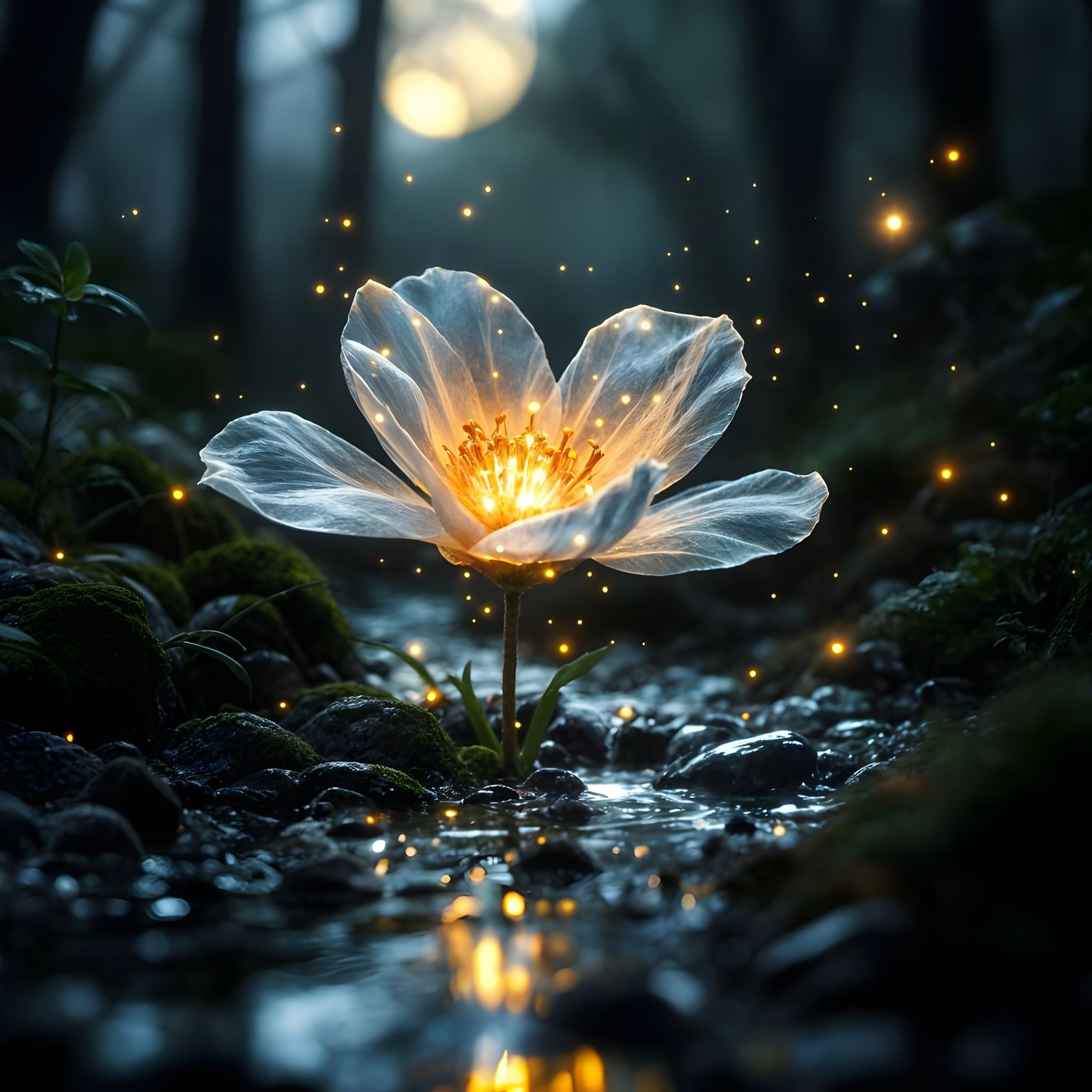 Sun blossom, opened only at night  by @BM