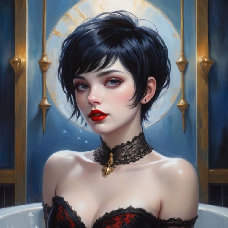 A pretty young brunette