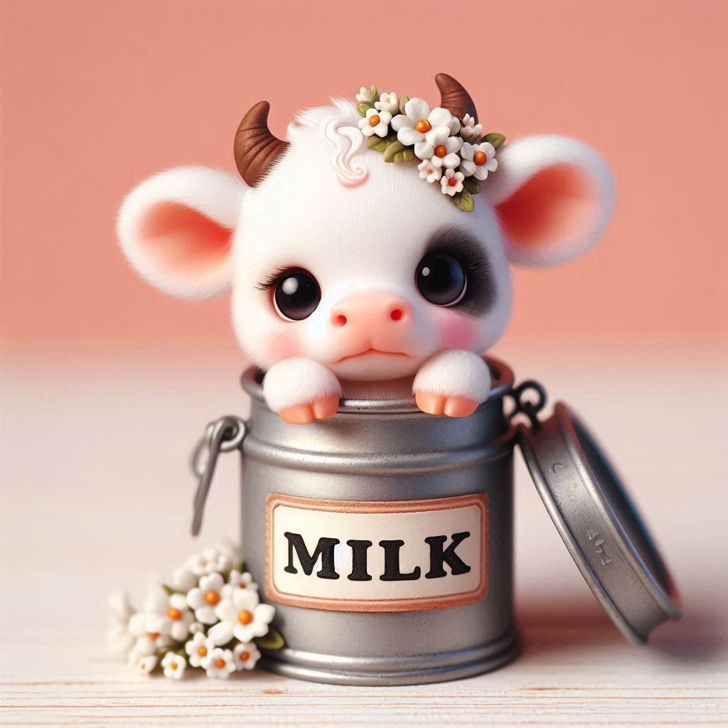 Cute little milk cow