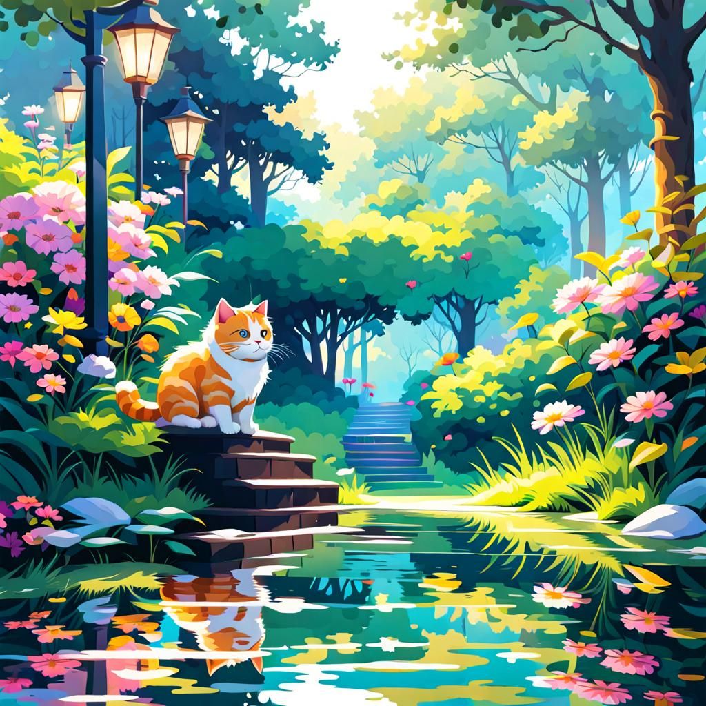 Kitty Reflection  by @What Is Life