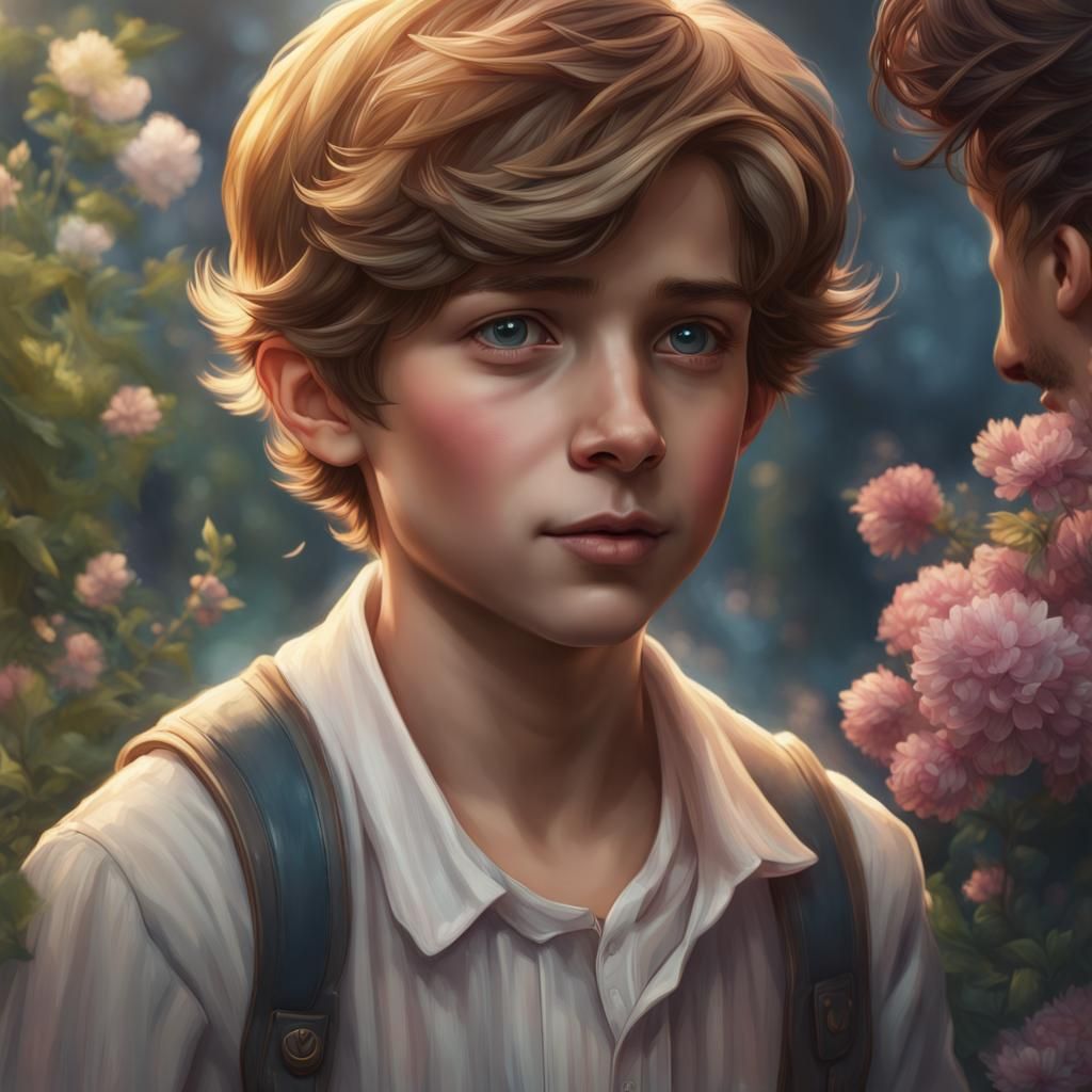 Jacob Tremblay in a summer garden - AI Generated Artwork - NightCafe ...