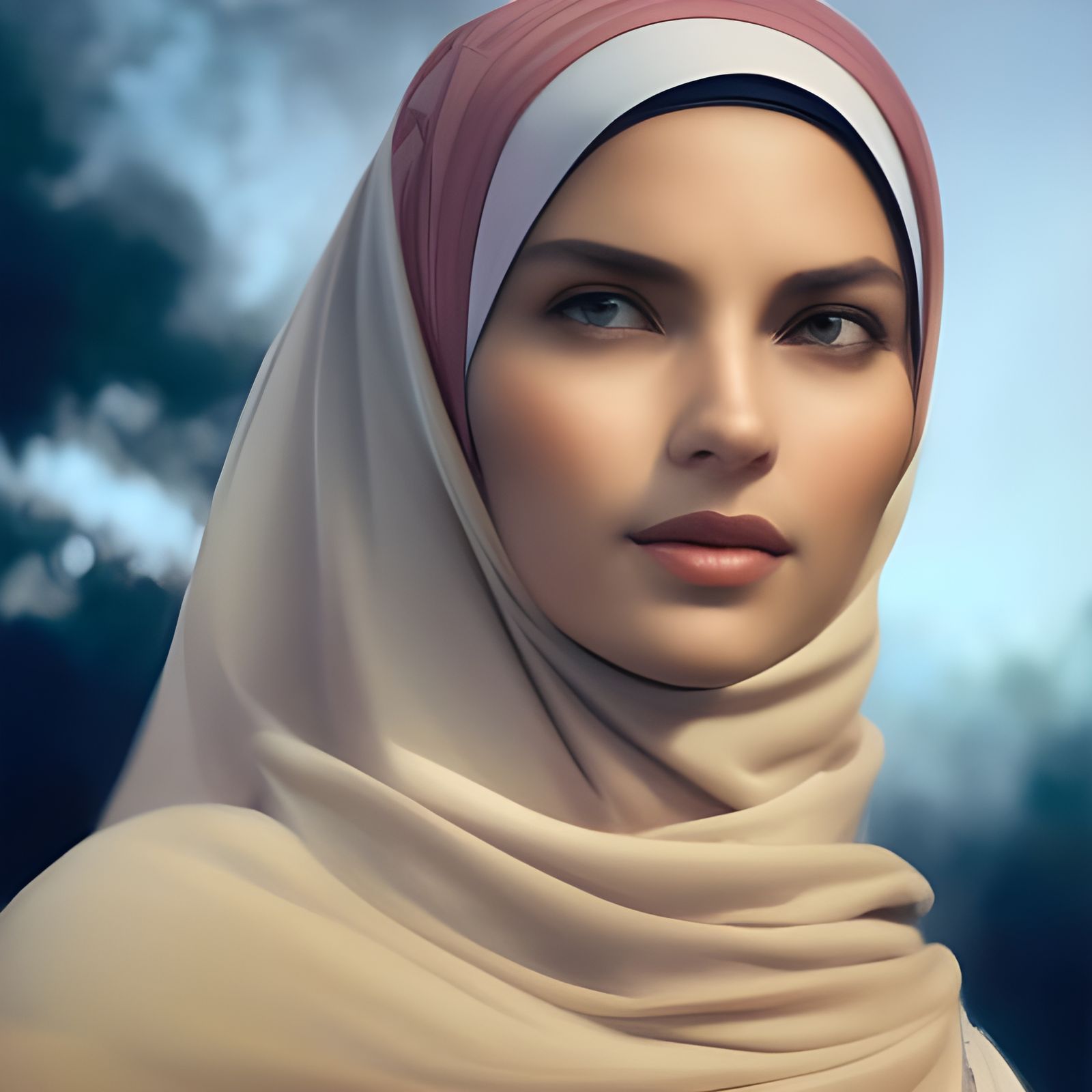 Hijabi Woman - AI Generated Artwork - NightCafe Creator