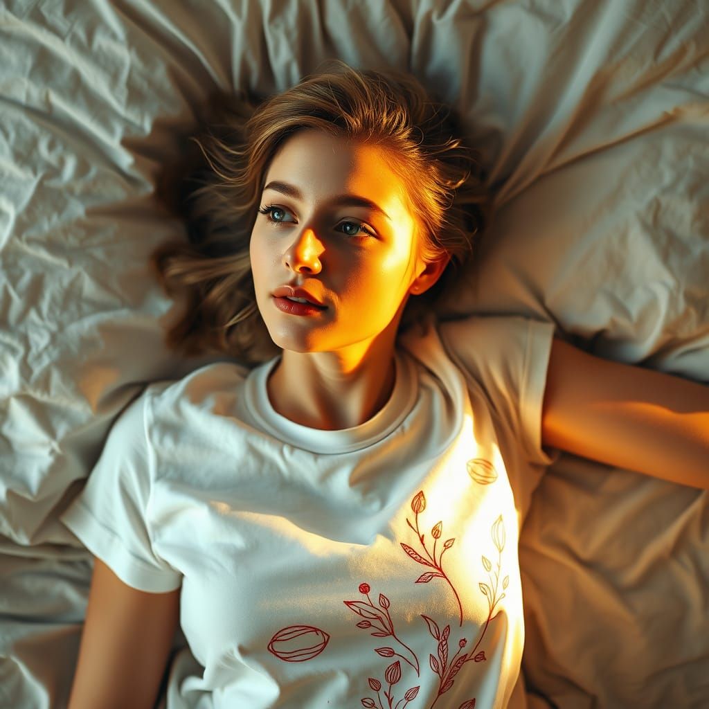 A Young Woman Lost in Quiet Contemplation