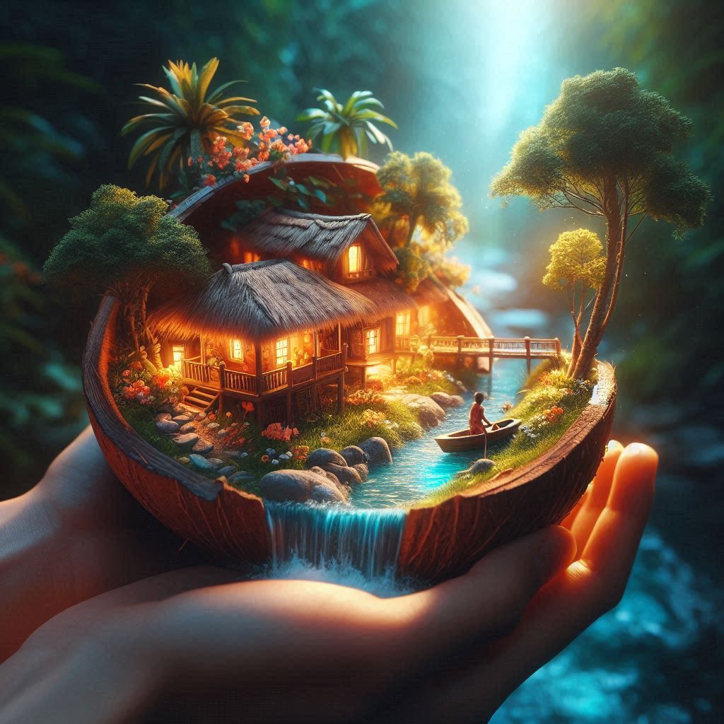 Coconut Village in the forest