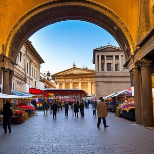 Grand entrance to a Roman market