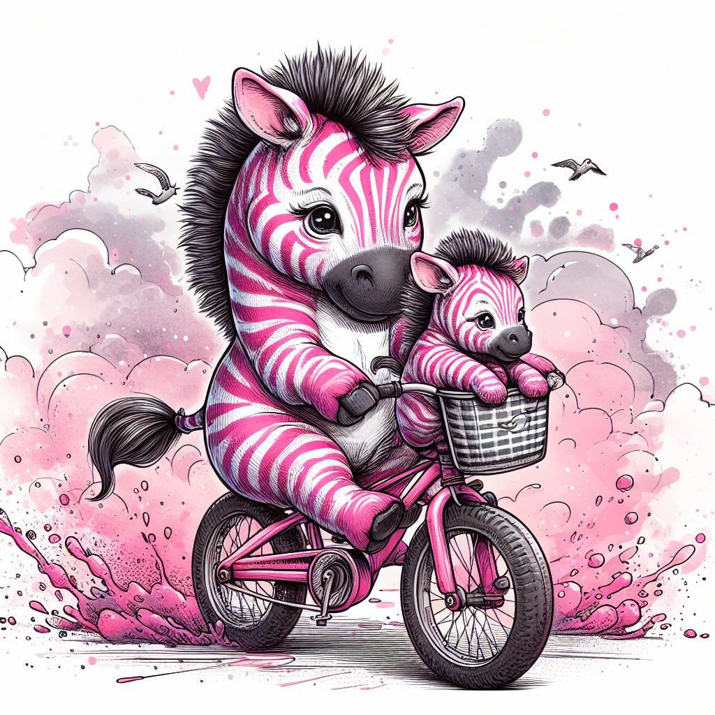 Mom and daughter bike ride