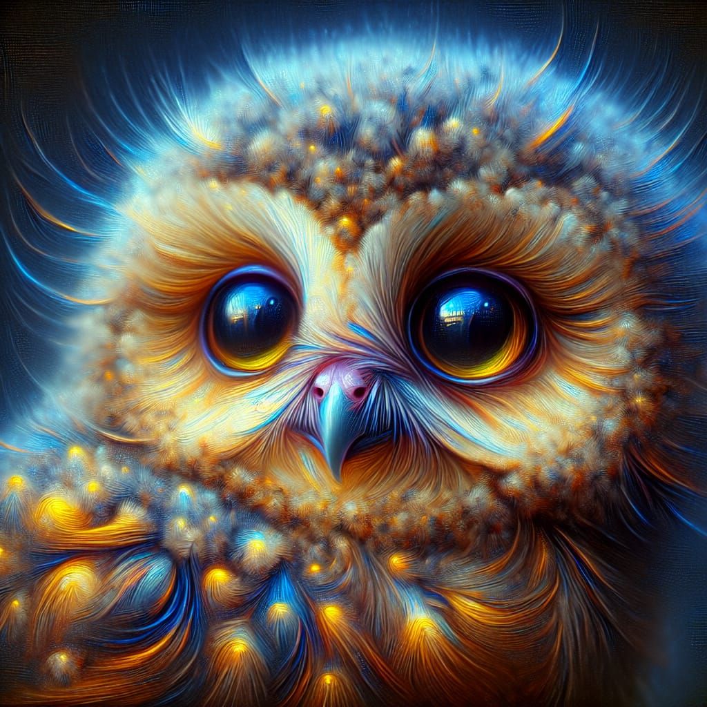 Fluffy Owl   by @GreenNails 