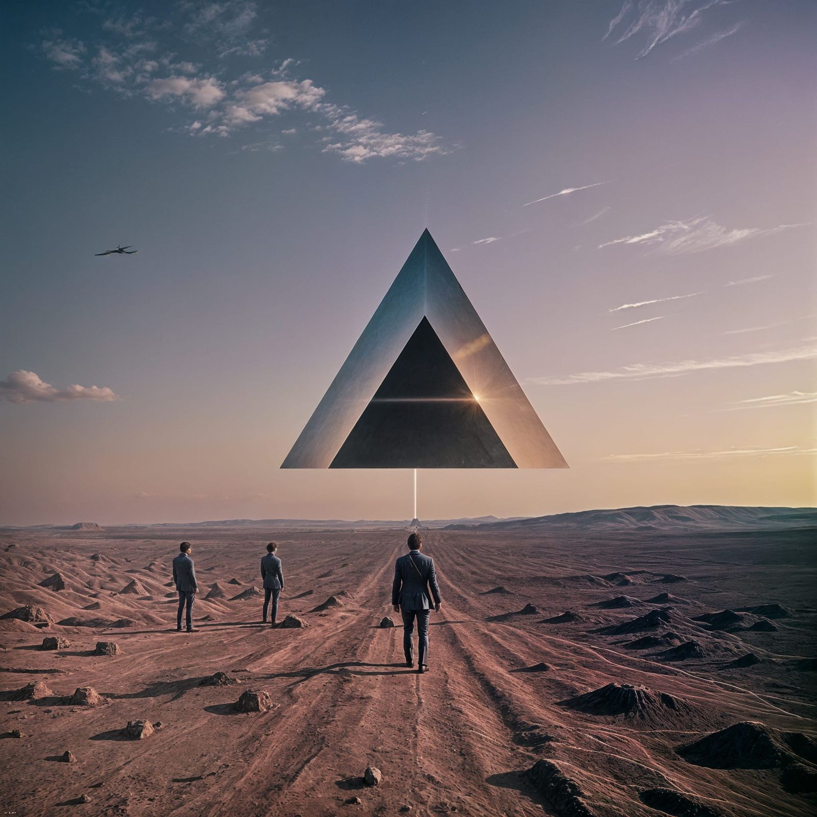 Pink Floyd Album Cover in Cinematic Style