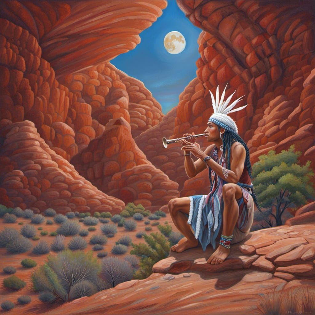 Kokopelli AI Generated Artwork NightCafe Creator