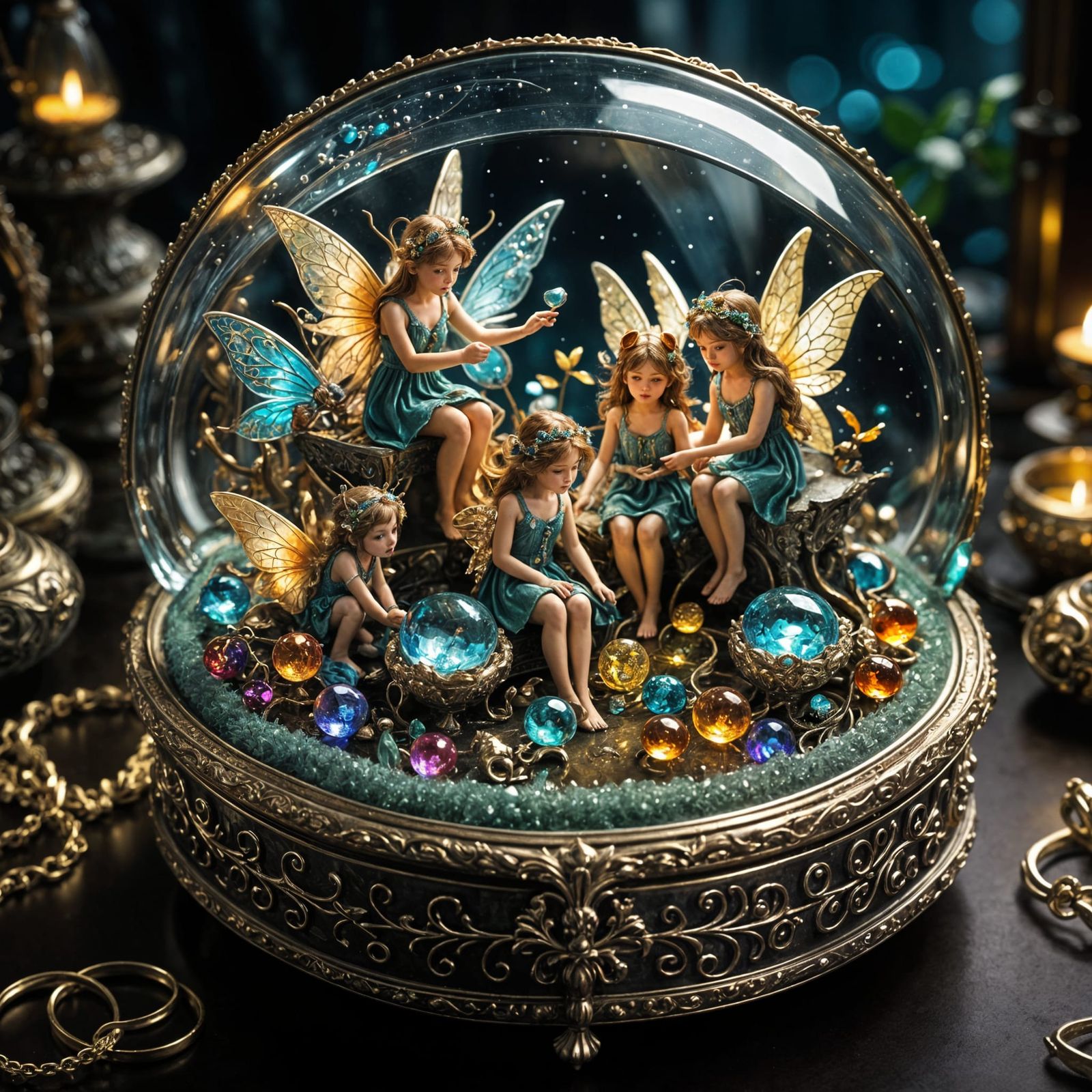 Cute Fairies in a Jewellery Box...