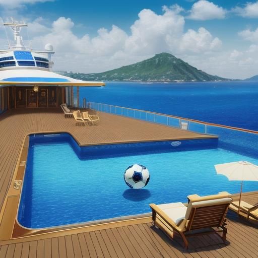 Surreal Cruise Ship Deck: Premier League Celebration