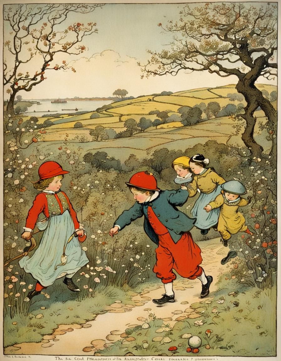 art by Randolph Caldecott AI Generated Artwork NightCafe Creator