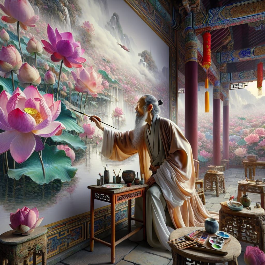 The lotus painter
