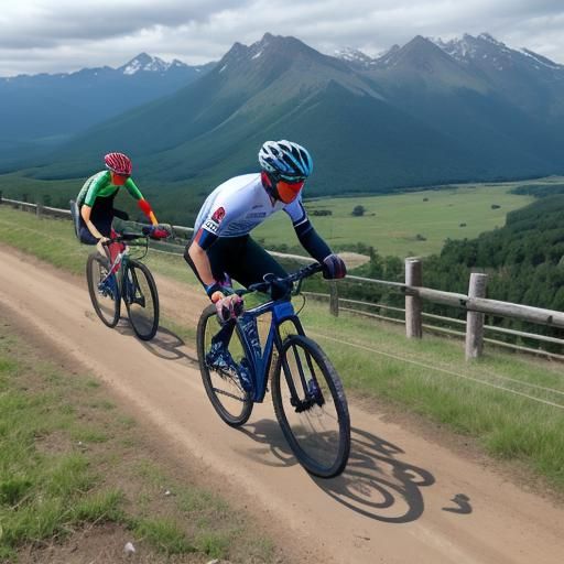mountain bicycle race