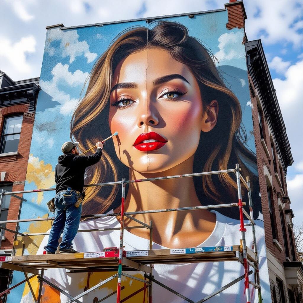 A painted house facade.  by @mgafner