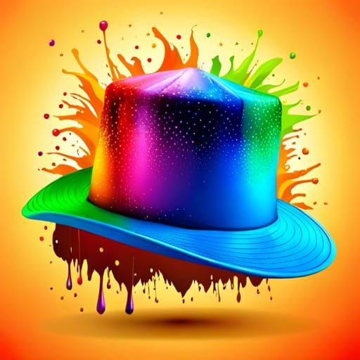 Rainbow hat