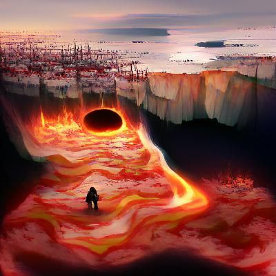 The burning abyss on earth