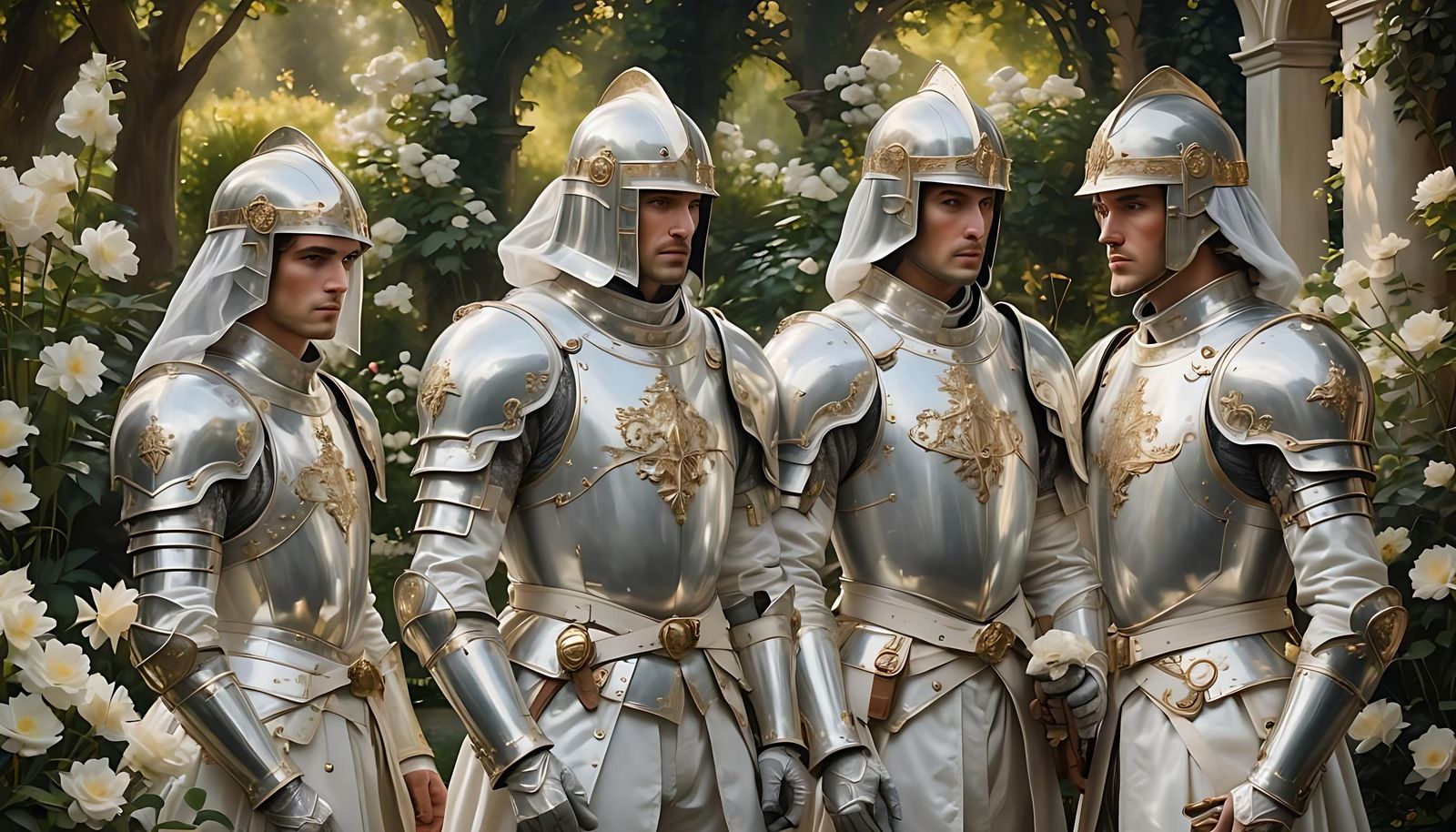 Four Regal White Knights - Four Regal White Knights