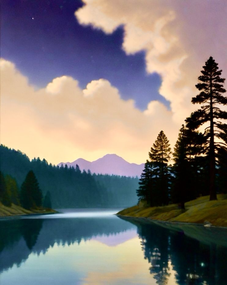 A calm evening at the lake