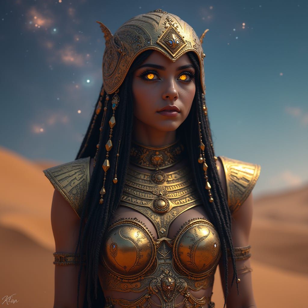 combine the alien woman with the forest landscape - Start Image 2