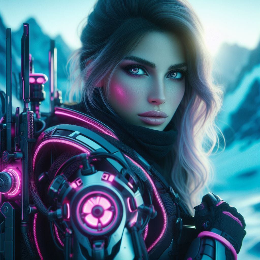 Macross girl in glaciers