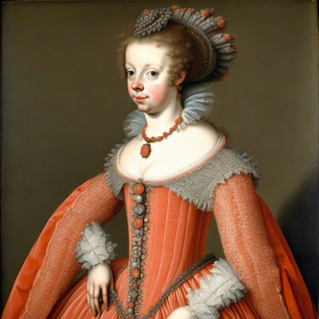 Coral girl portrait.