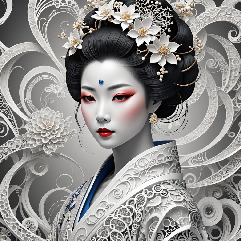 Geisha 4 - AI Generated Artwork - NightCafe Creator