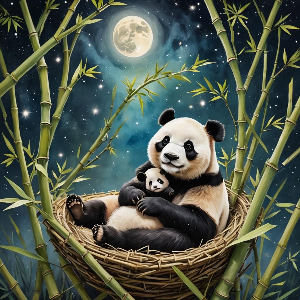 Sweet panda moment