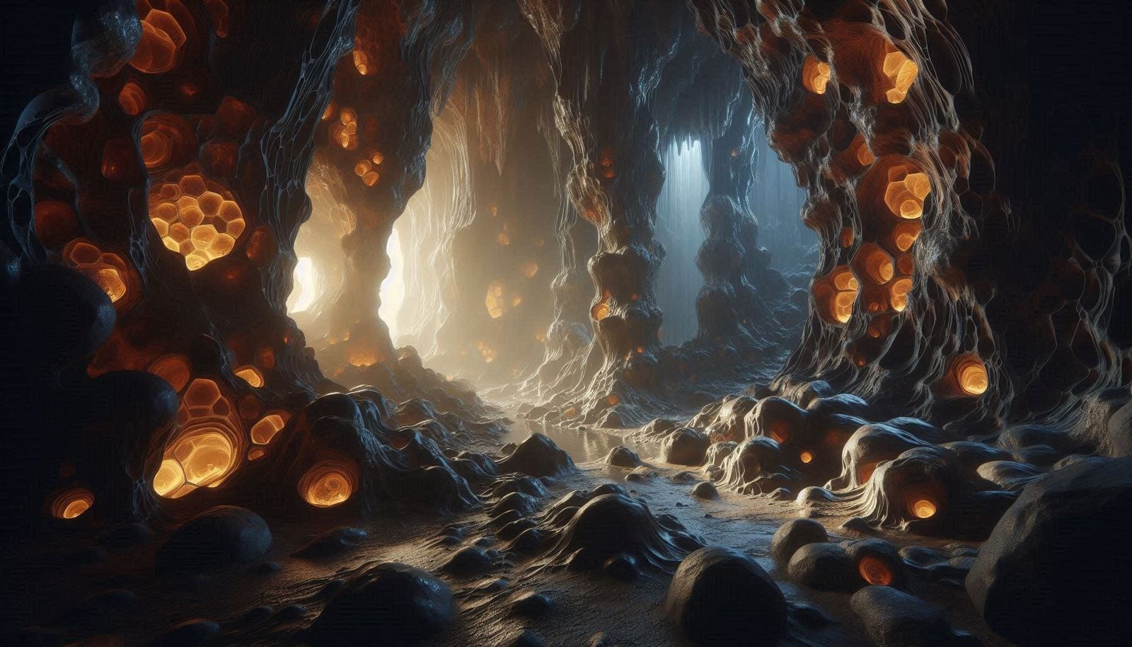 Alien Cave - AI Generated Artwork - NightCafe Creator