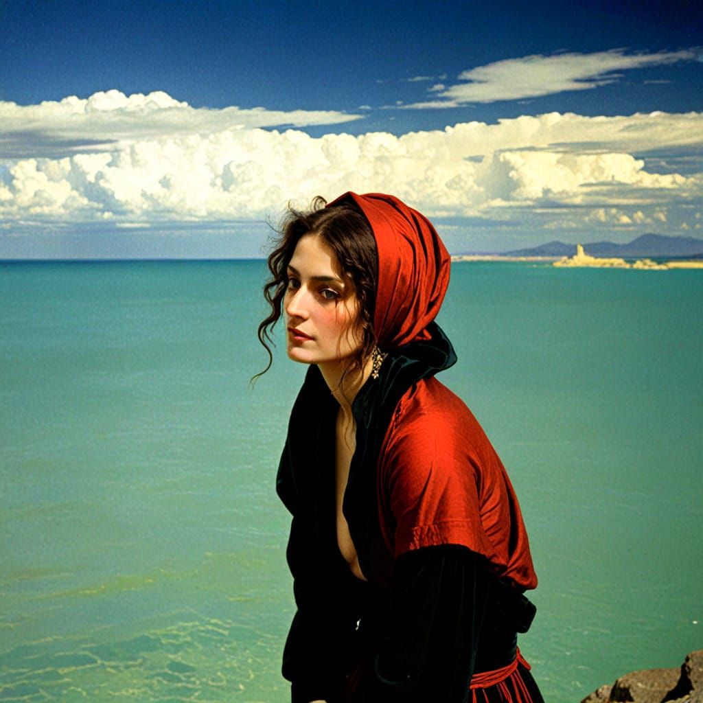 Elegant Lady in Full Color Portrait