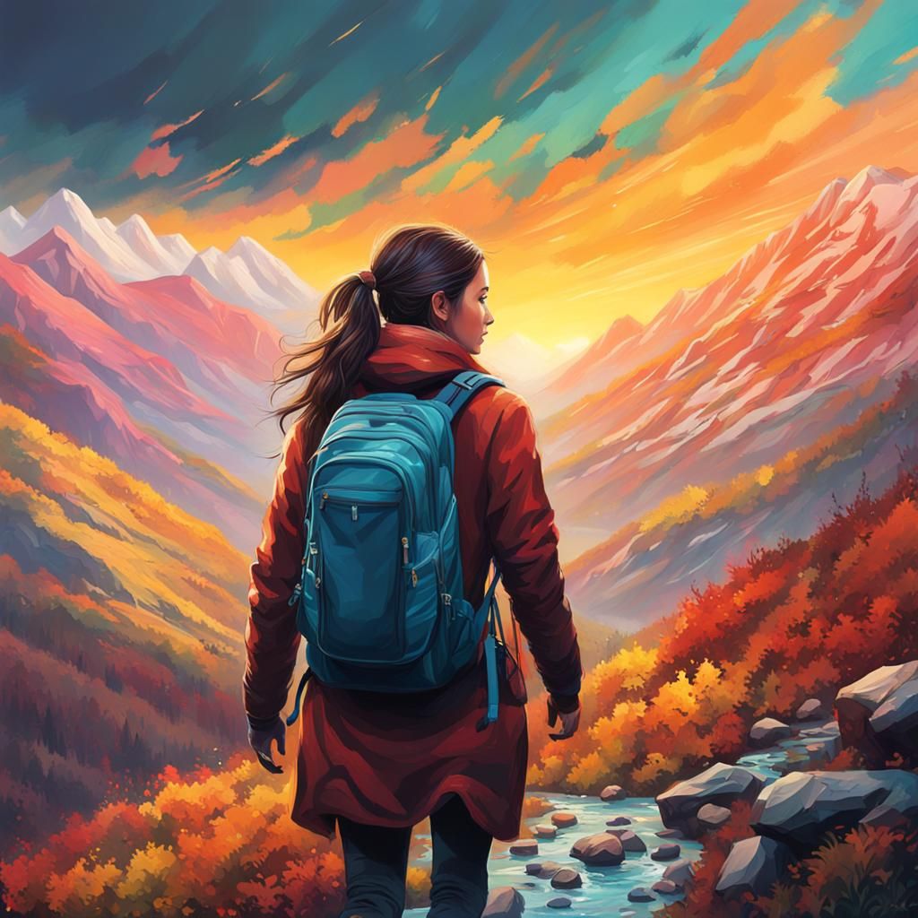 She walked alone in the mountains and the valleys