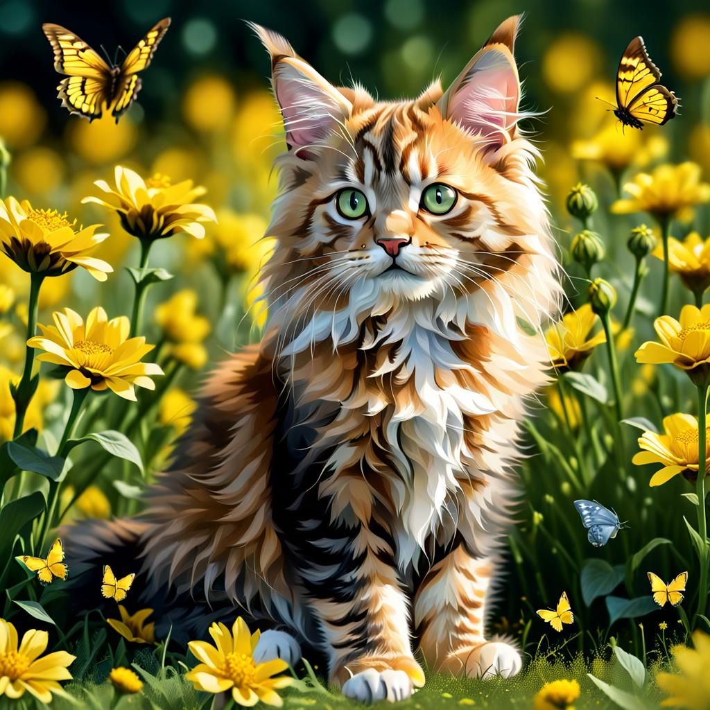 The Sweetest Maine Coone Kitten