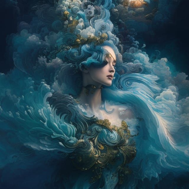 powerful goddess of water clothed in swirling water  Stable Diffusion   OpenArt