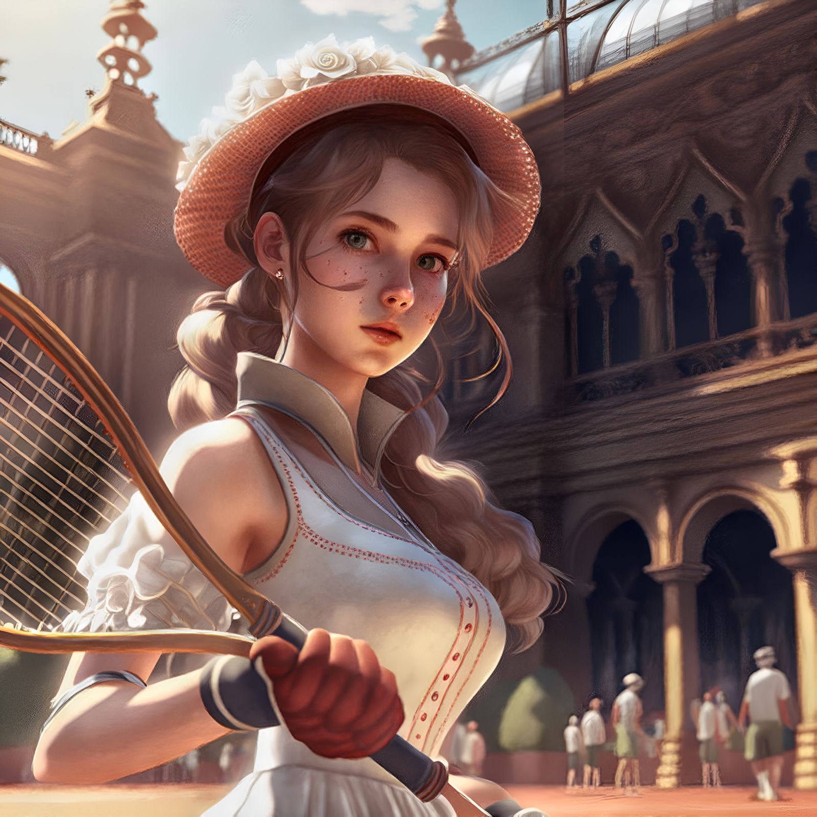 Midjourney: Tennis Belle