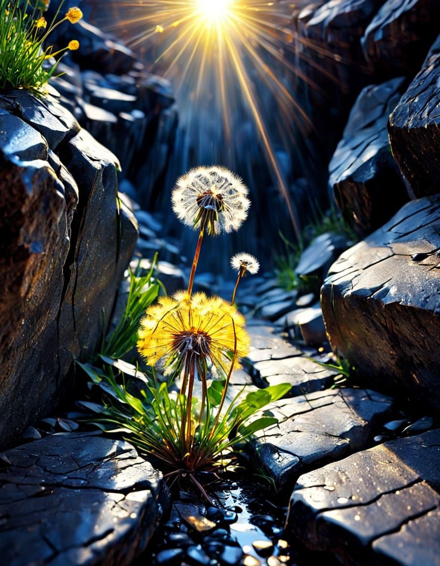 Dandelion on the Mountain Trail