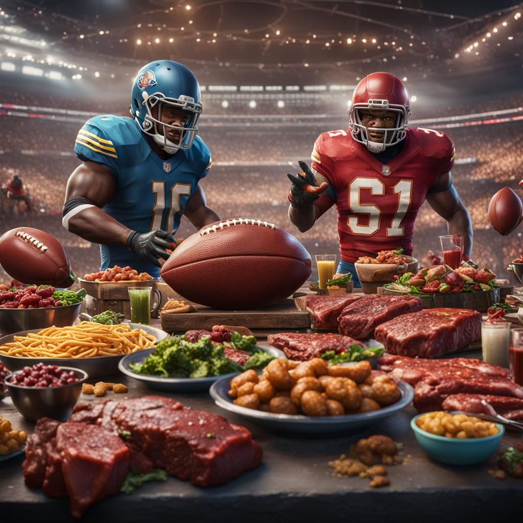 Super Bowl football meat party friends