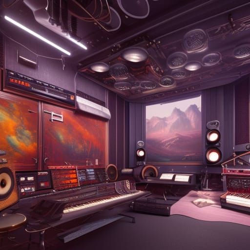 Music Studio - AI Generated Artwork - NightCafe Creator