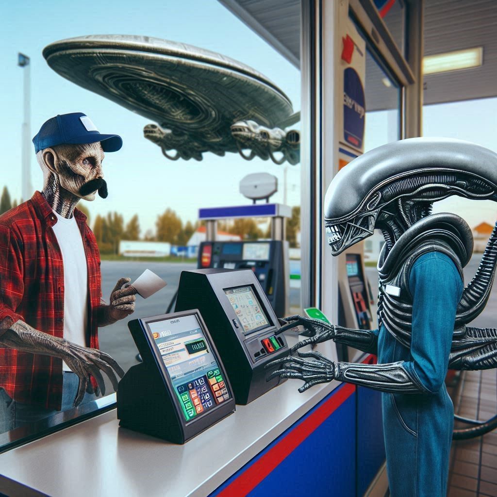 Alien Gas Station