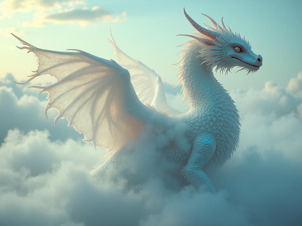 Mist dragon dissolving into a cloud  by @Thom Gerrinson