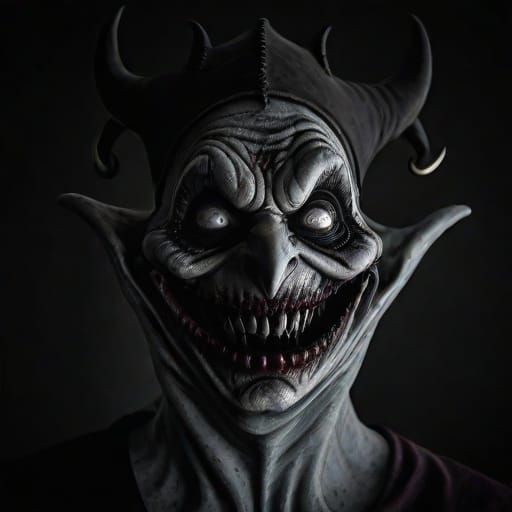 Very creepy images I just uploaded of an evil jester