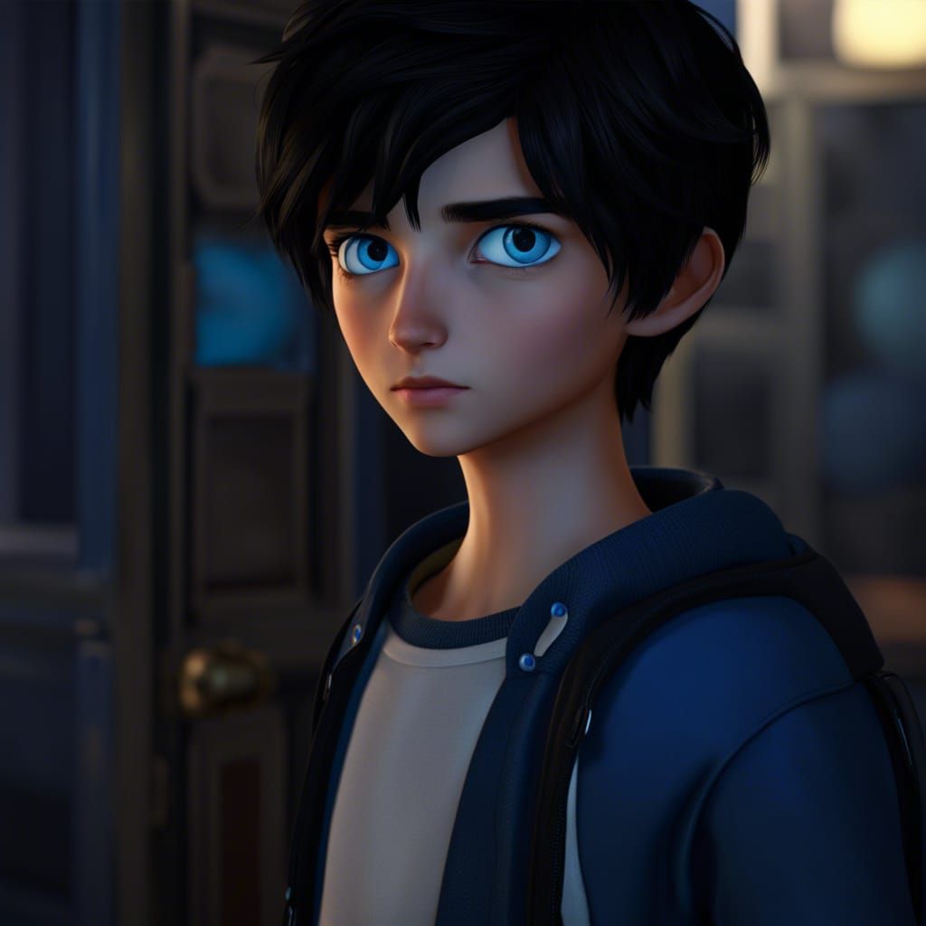 A realistic animated teenage boy - AI Generated Artwork - NightCafe Creator